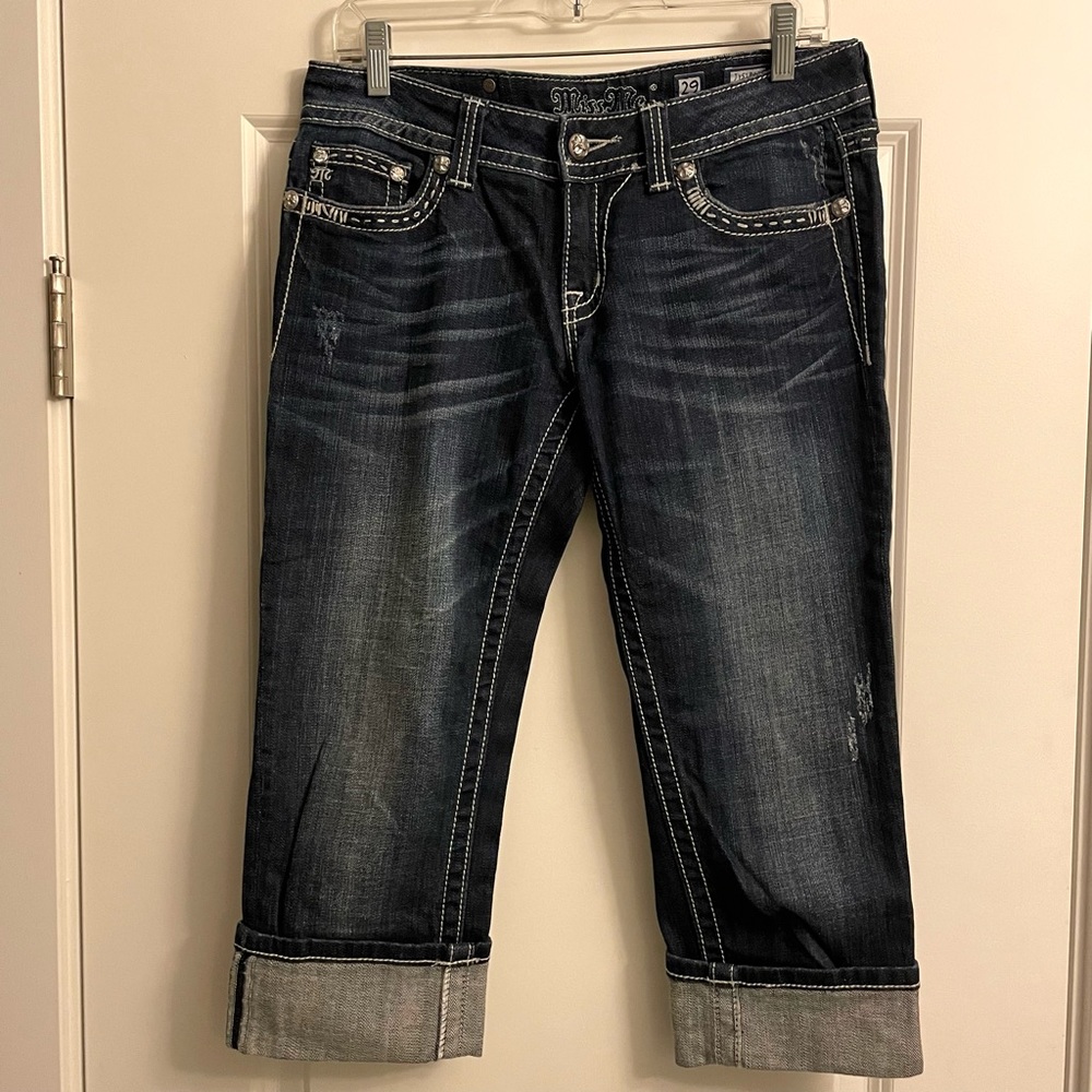Miss Me Slightly Distressed Capris